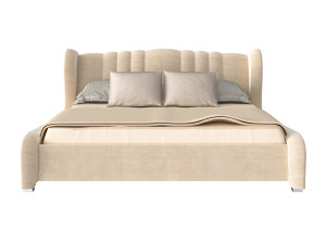 Кожаная двуспальная мягкая кровать