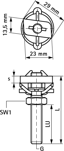 6523016 BIS RapidRail® Болты быстрого монтажа монтаж в профиле BIS RapidRail® walraven  - Вид №1
