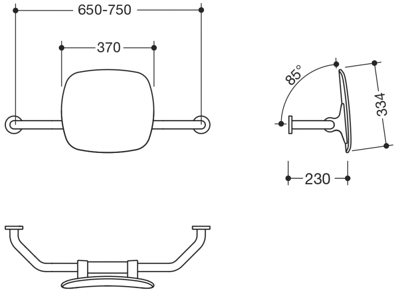 801.51B9173 поддержка спины HEWI Stützen  - Вид №6