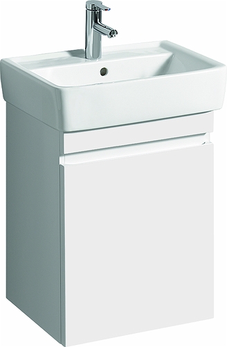 44759 IFO Renova Плоская тумба для умывальника, с ящиком и внутренним ящиком, W = 524 мм, W1 = 600 мм, T = 438 мм, глянцевый белый  - Вид №2