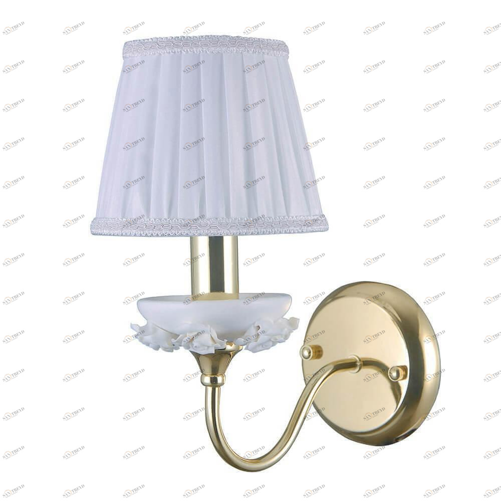 Бра с абажуром белое "Виви" 1023/1W-DGD-WT LUMIEN HALL ВИВИ 00-3929710 Белый 