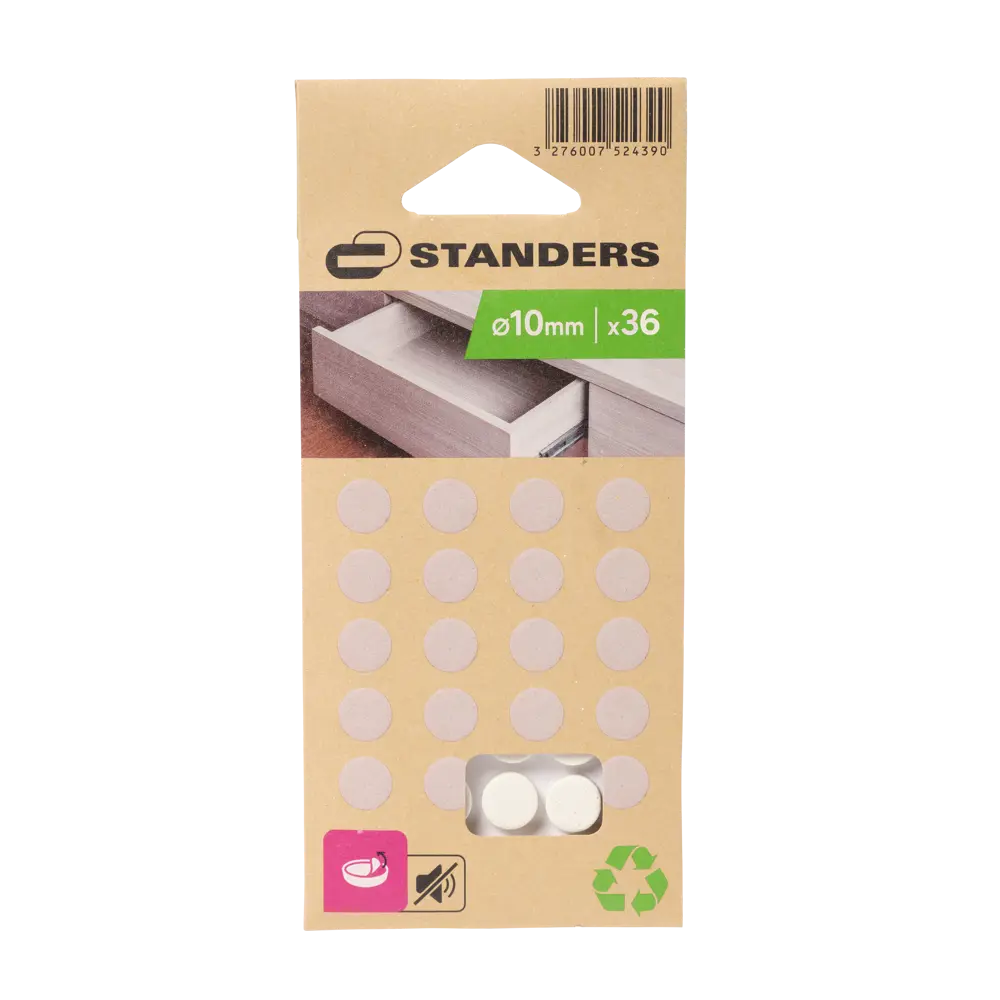 Накладки Standers 10 мм на саD587:D602морезе круглые цвет белый 36 шт. 85066297 STLM-2034845  - Вид №3
