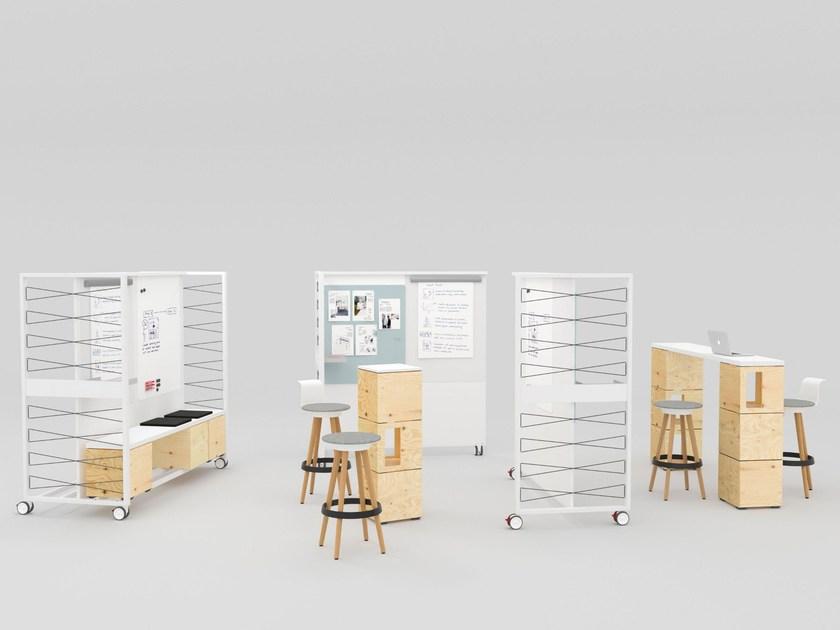 BENE Многофункциональное рабочее место из фанеры для открытого пространства Pixel sun-id-1443529 - Вид №5