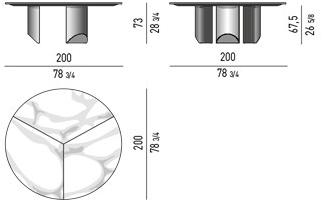 Minotti Круглый мраморный стол для гостиной Wedge sun-id-1384221 - Вид №7