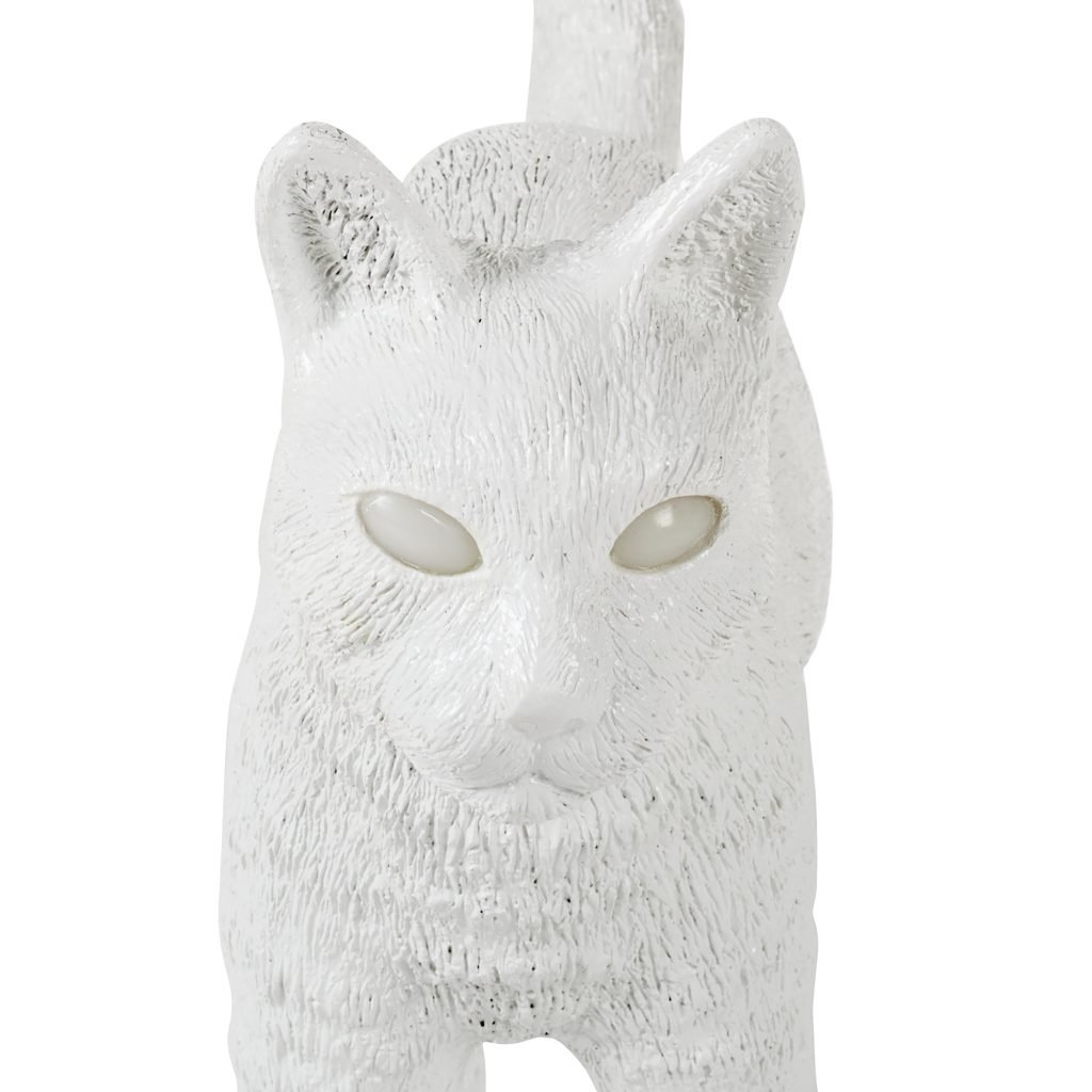 Настольная лампа белая 20,7х46 см Jobby The Cat White 15040 SELETTI ЖИВОТНЫЕ, КОШКА 00-3882462 Бежевый;белый  - Вид №7