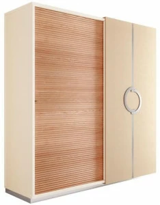 Caroti Деревянный шкаф в современном стиле с раздвижными дверцами и ящиками с зеркалом. Concept Art.1 - plateau