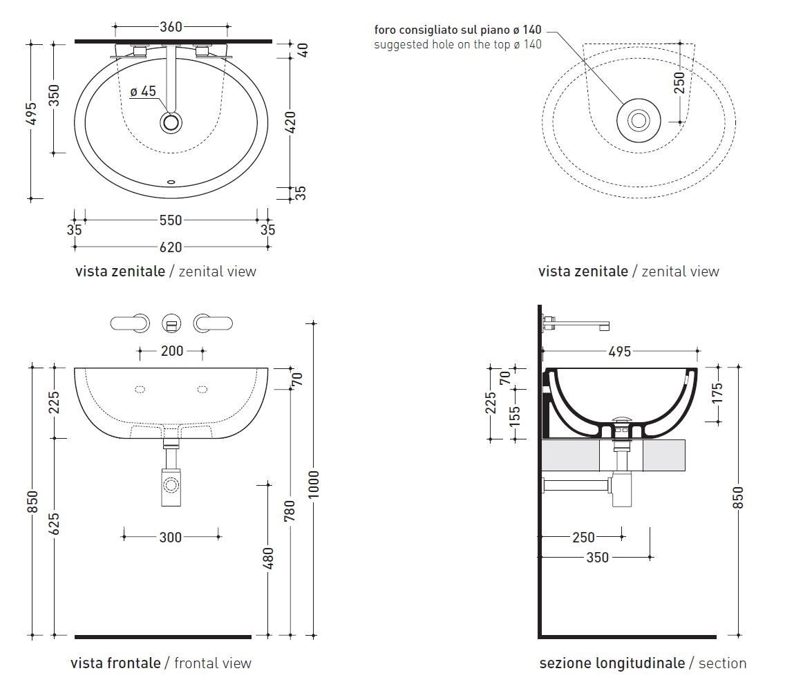 Керамическая круглая столешница Ceramica Flaminia Dip ARCH-00115349 - Вид №2