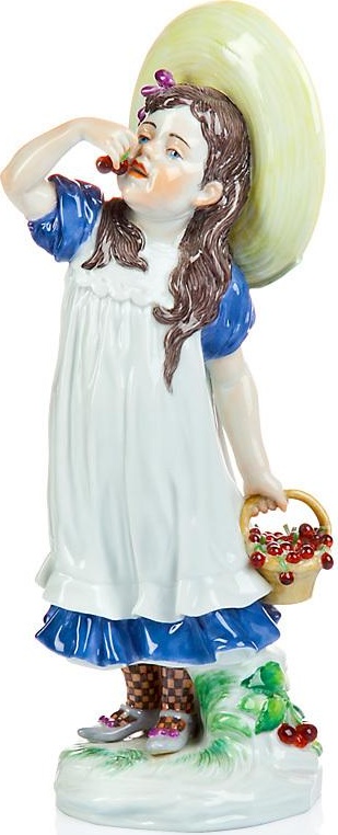 77695 Meissen Фигурка 17см "Девочка с вишенками" (Пауль Хельмиг, 1907 г.) Фарфор 