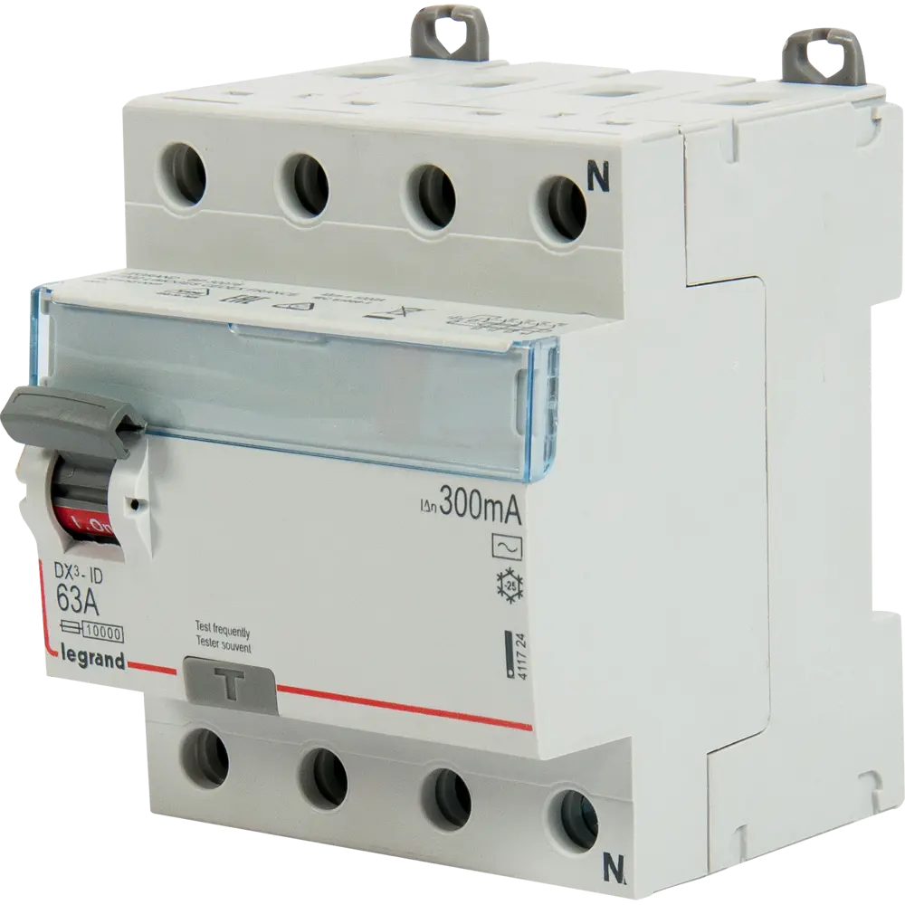 УЗО Legrand DX3 4P N 63 A 300 мА 10 кА AC 411724 12478861 STLM-2065311 