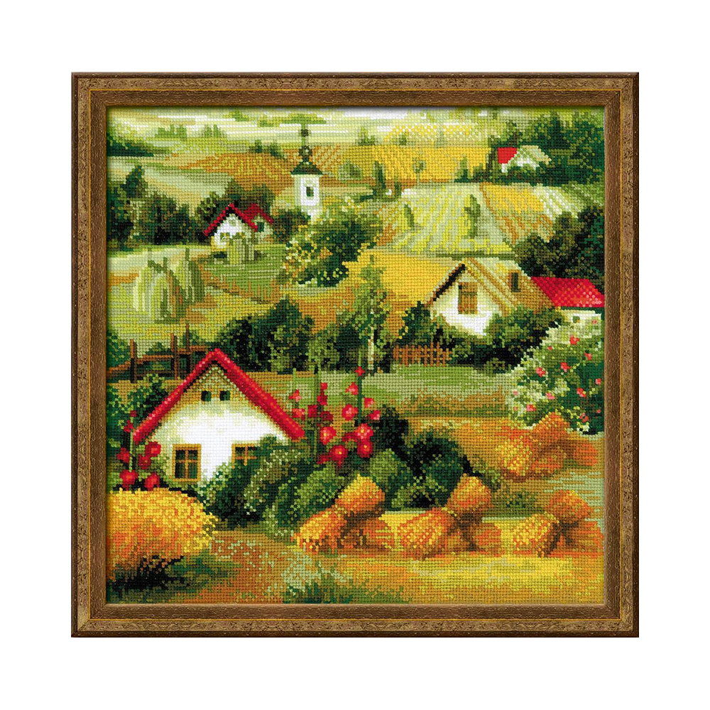1569 Набор для вышивания Сербский пейзаж 40 х 40 см RIOLIS Сотвори Сама 