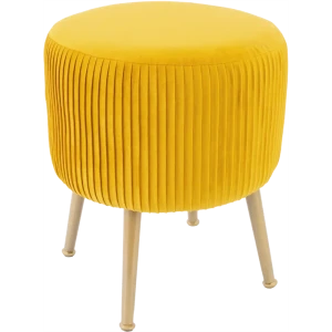 Табурет круглый мягкий Atmosphera 166595E ø35 h42 см, цвет желтый