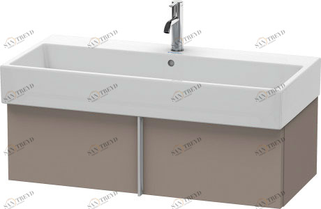 VA612804343 Тумбочка подвесная Vero Air #VA6128 984 x 431 мм Базальт матовый, декор Duravit