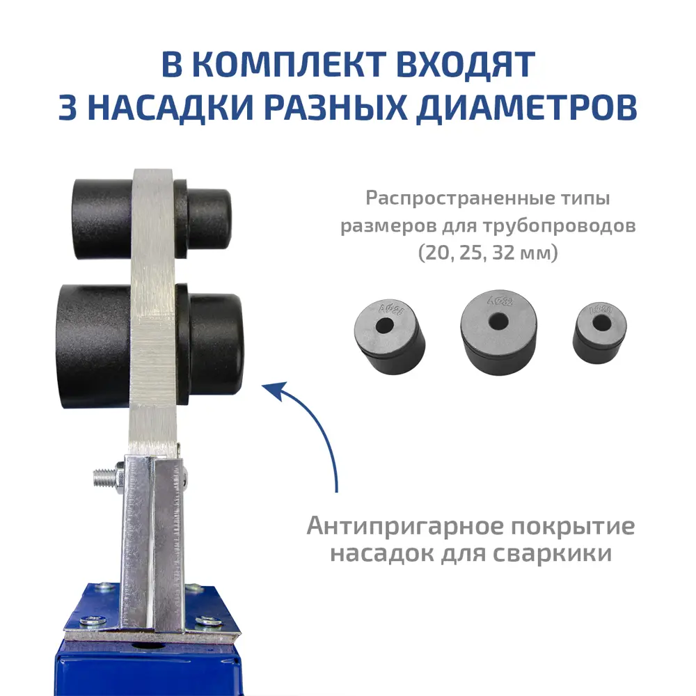 Аппарат для сварки полипропиленовых труб Мегеон 98106 800 Вт 89407920 STLM-2098938  - Вид №7