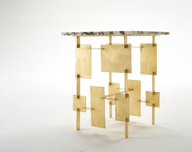 MARIONI Квадратный мраморный журнальный столик для гостиной Raymond 02716a - Вид №1