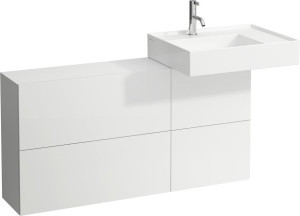 H4082920336421 Боковая стенка с одной дверцей и двумя створками, раковина справа LAUFEN PRO