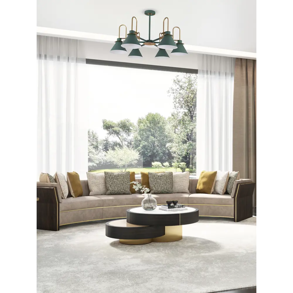 Люстра на штанге Lamplandia Green Capri L1194-6, 6 ламп, 20 м², цвет зеленый 89727960 STLM-2047563  - Вид №11