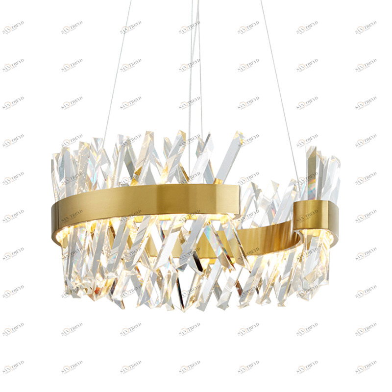 Люстра стеклянная 50х60 см золотая Akasha Gold 9967P/D600 DELIGHT COLLECTION ДИЗАЙНЕРСКИЕ 00-3883138 Золото;прозрачный 