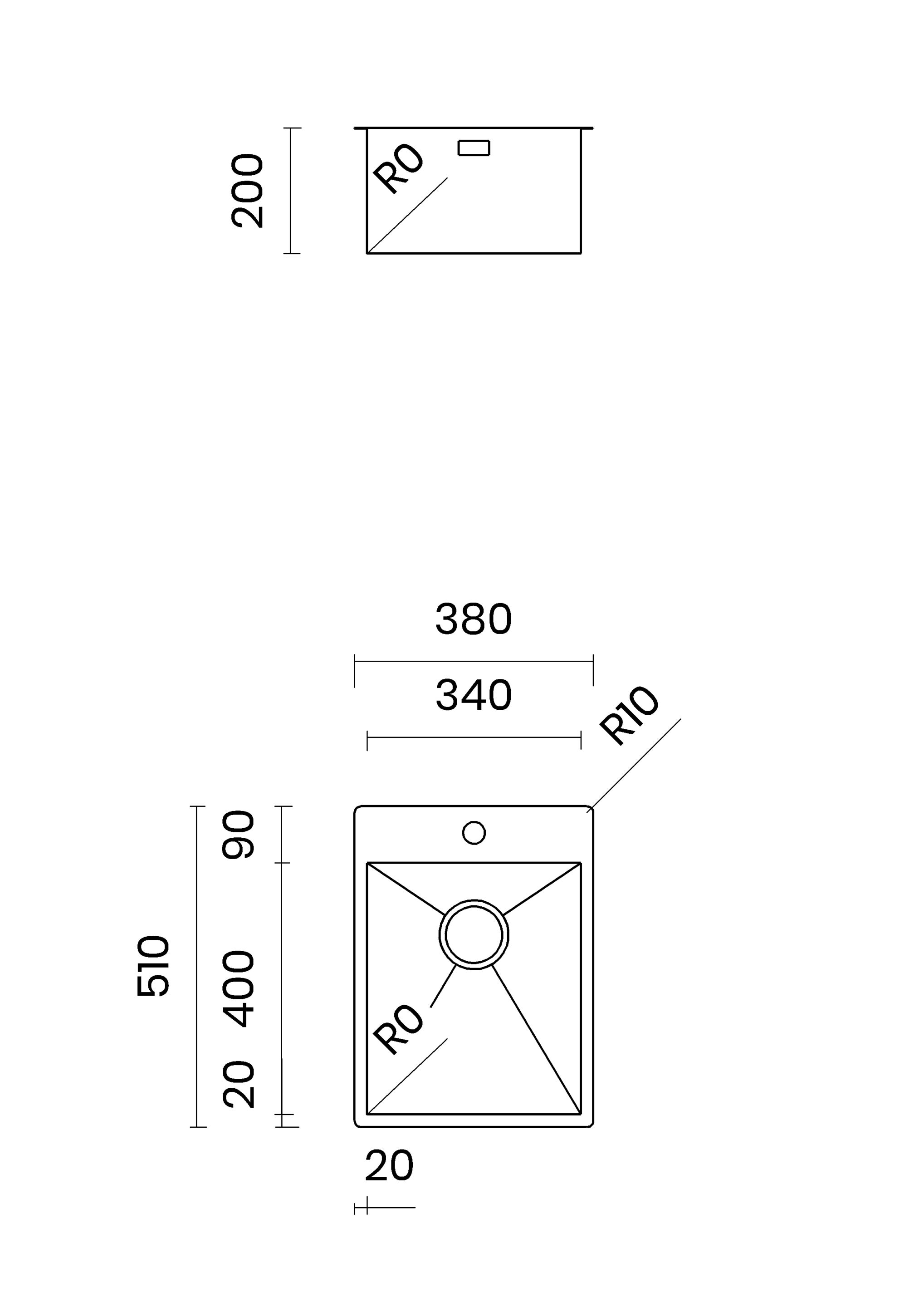 Раковина из нержавеющей стали TASCA нулевой радиус ARCH-00129402 - Вид №9