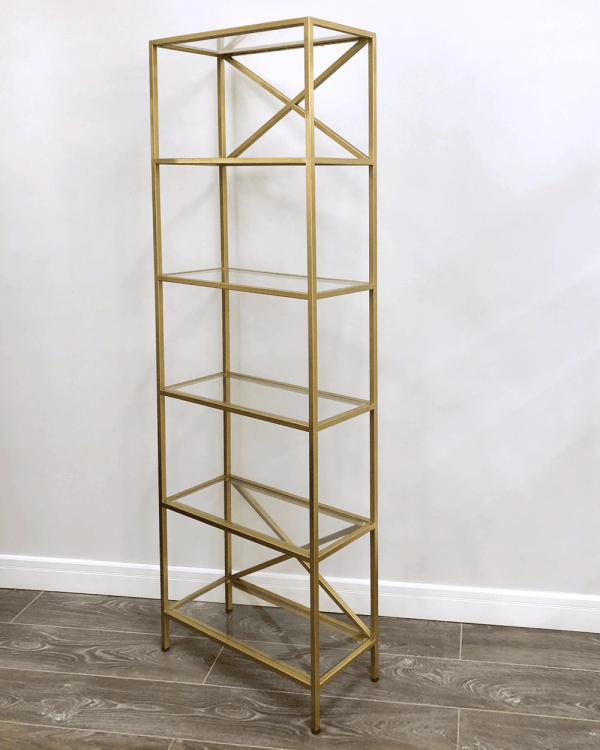 Стеллаж открытый золото "Равенна" FOR MISS  263945 Золото  - Вид №2