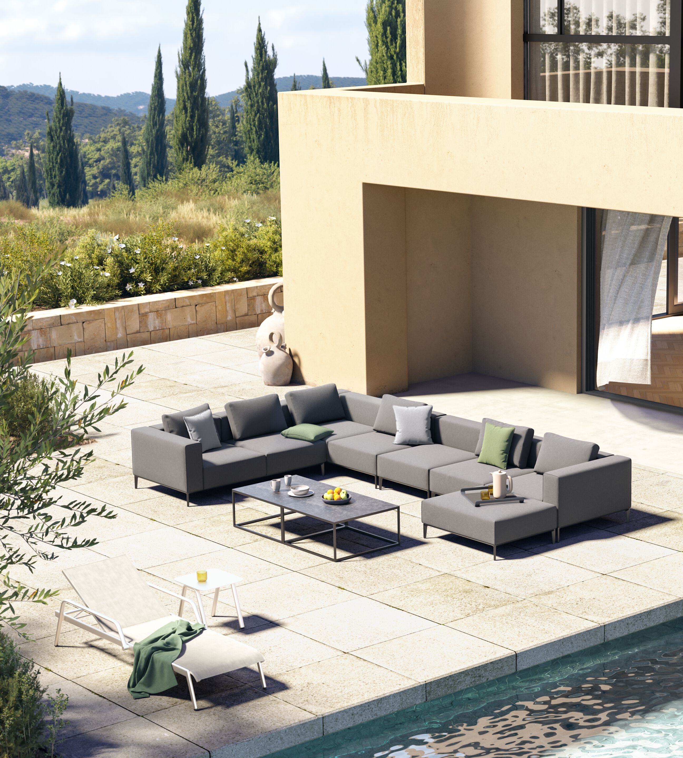 2-местный тканевый садовый диван VINEKO Мани ARCH-00111318 - Вид №2