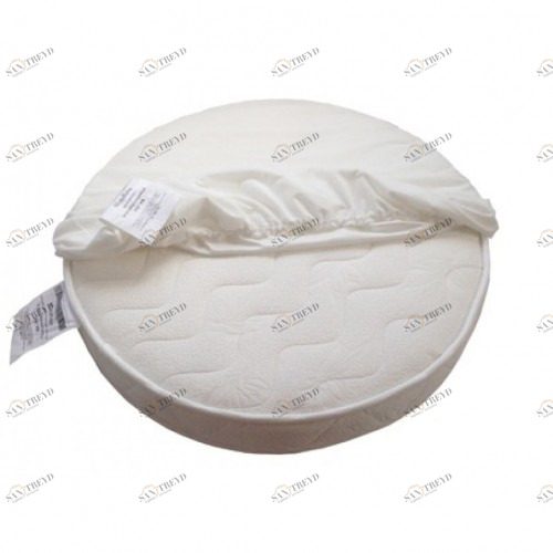 Наматрасник непромокаемый круглый QUEENBABY КРУГЛАЯ КРОВАТКА-ТРАНСФОРМЕР 7 В 1 178584 Белый 