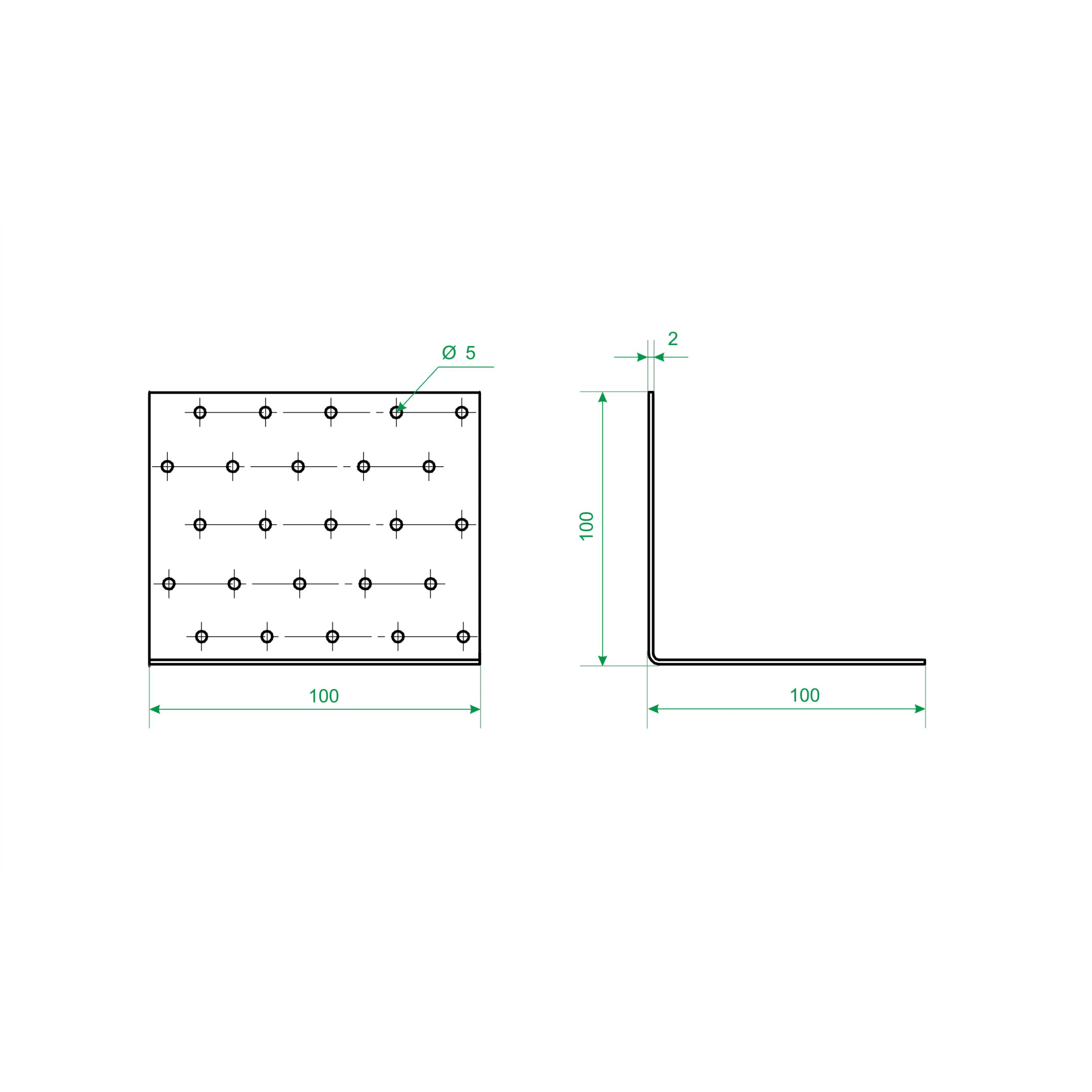 84857842 Угол крепежный равносторонний 100х100х100х2 Santreyd  - Вид №4