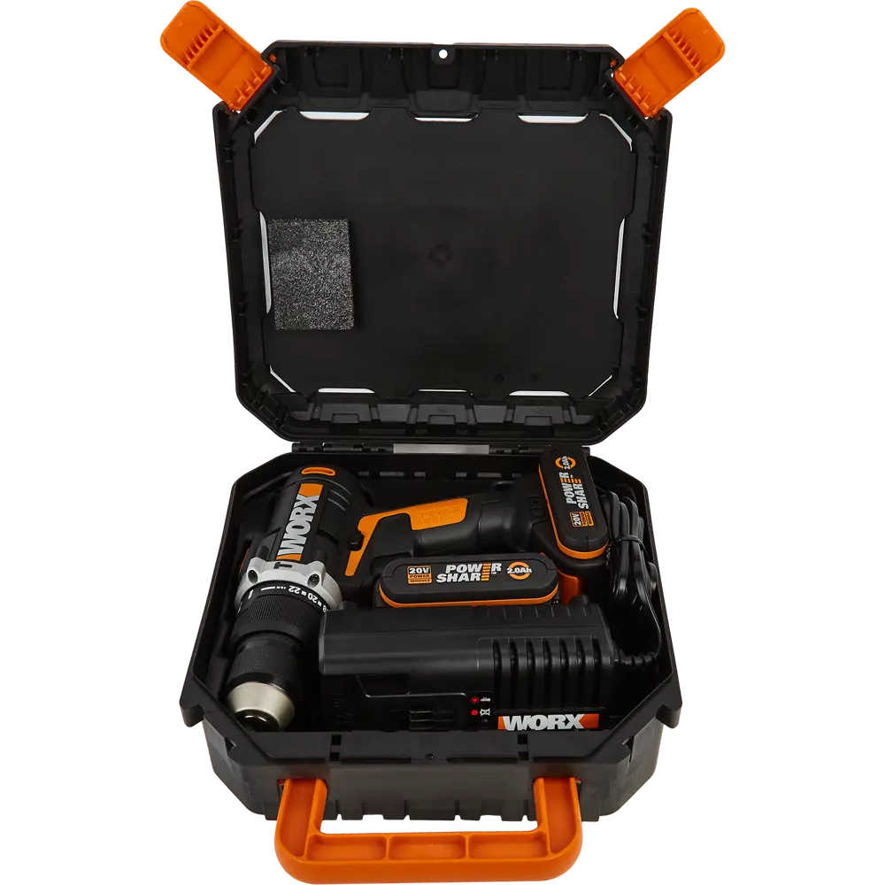 Дрель-шуруповерт аккумуляторная ударная Worx WX372, 20 В Li-ion 2x2 Ач STLM-2083519 - Вид №5