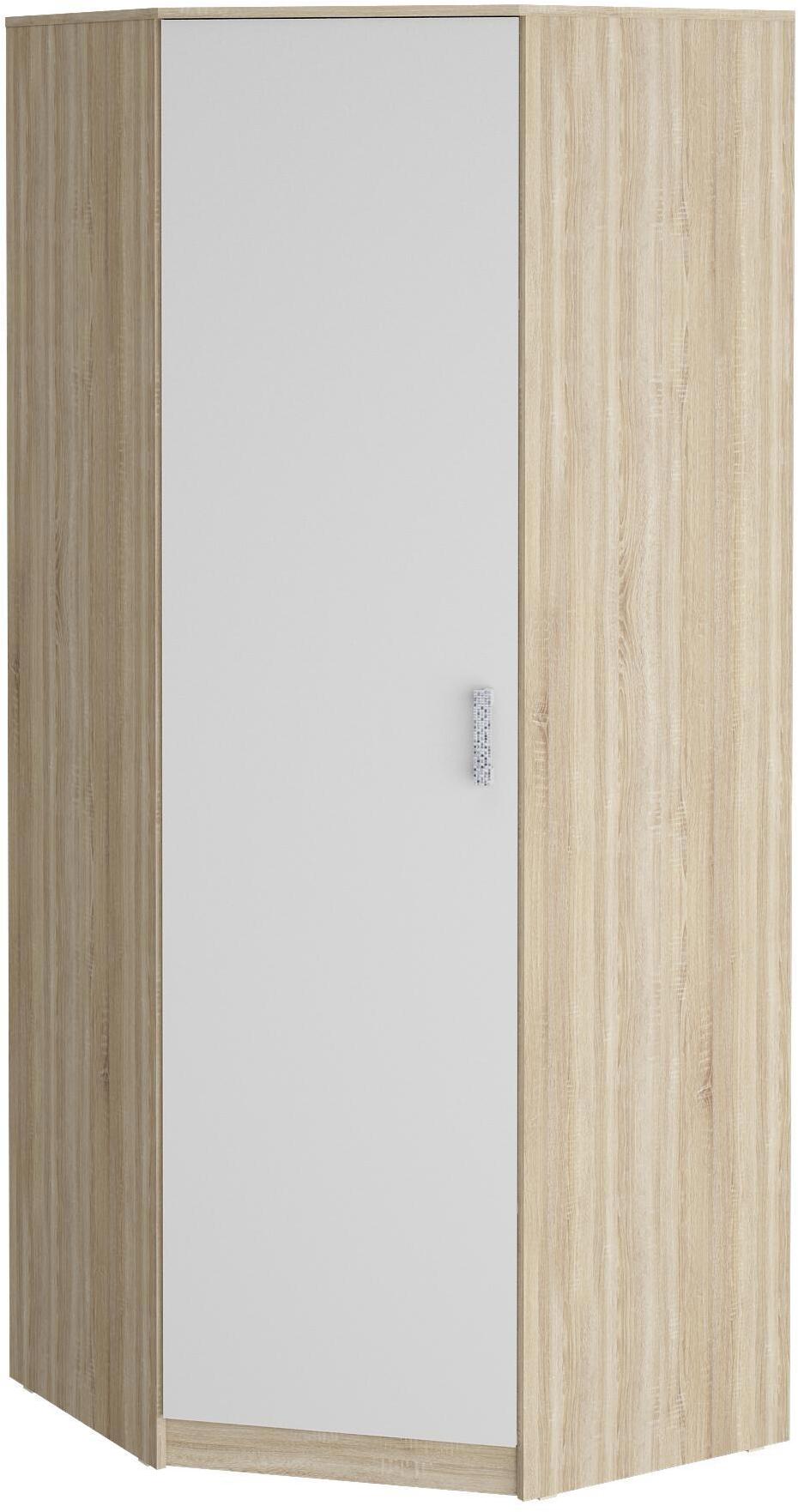 90474746 Шкаф распашной Мебельная фабрика 5 МФ 1+1 90x90x220.4 см ЛДСП цвет дуб сонома/перламутр STLM-0242644 МЕБЕЛЬНАЯ ФАБРИКА 1+1