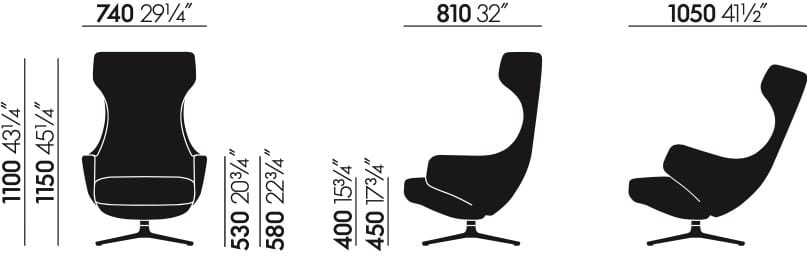 Вращающееся кресло с подлокотниками VITRA Repos &amp ARCH-00014260 - Вид №19