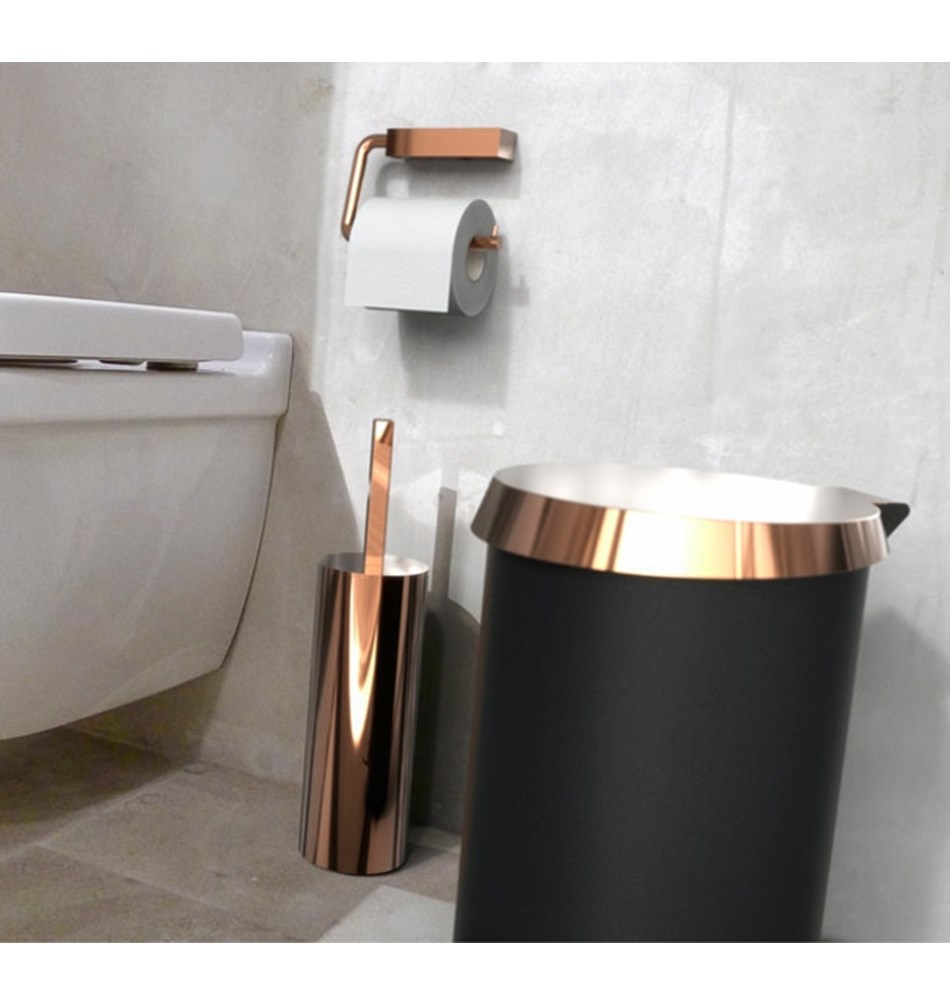 FROST Корзина для мусора 350 » черный / медь Нержавеющая сталь Черный / медь N3002-CB  - Вид №4