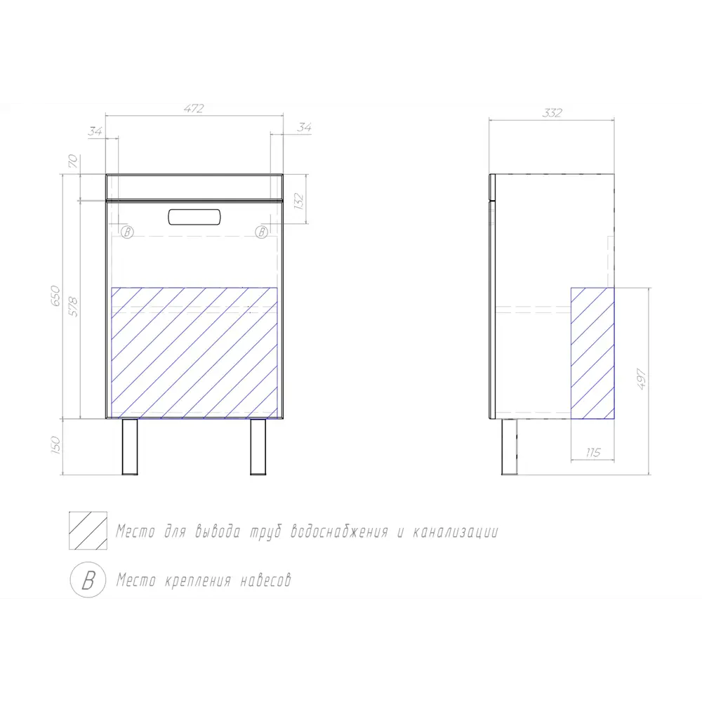 Тумба Vigo Milk для раковины - элегантное решение для современной ванной 89359110 STLM-1381198 - Вид №12