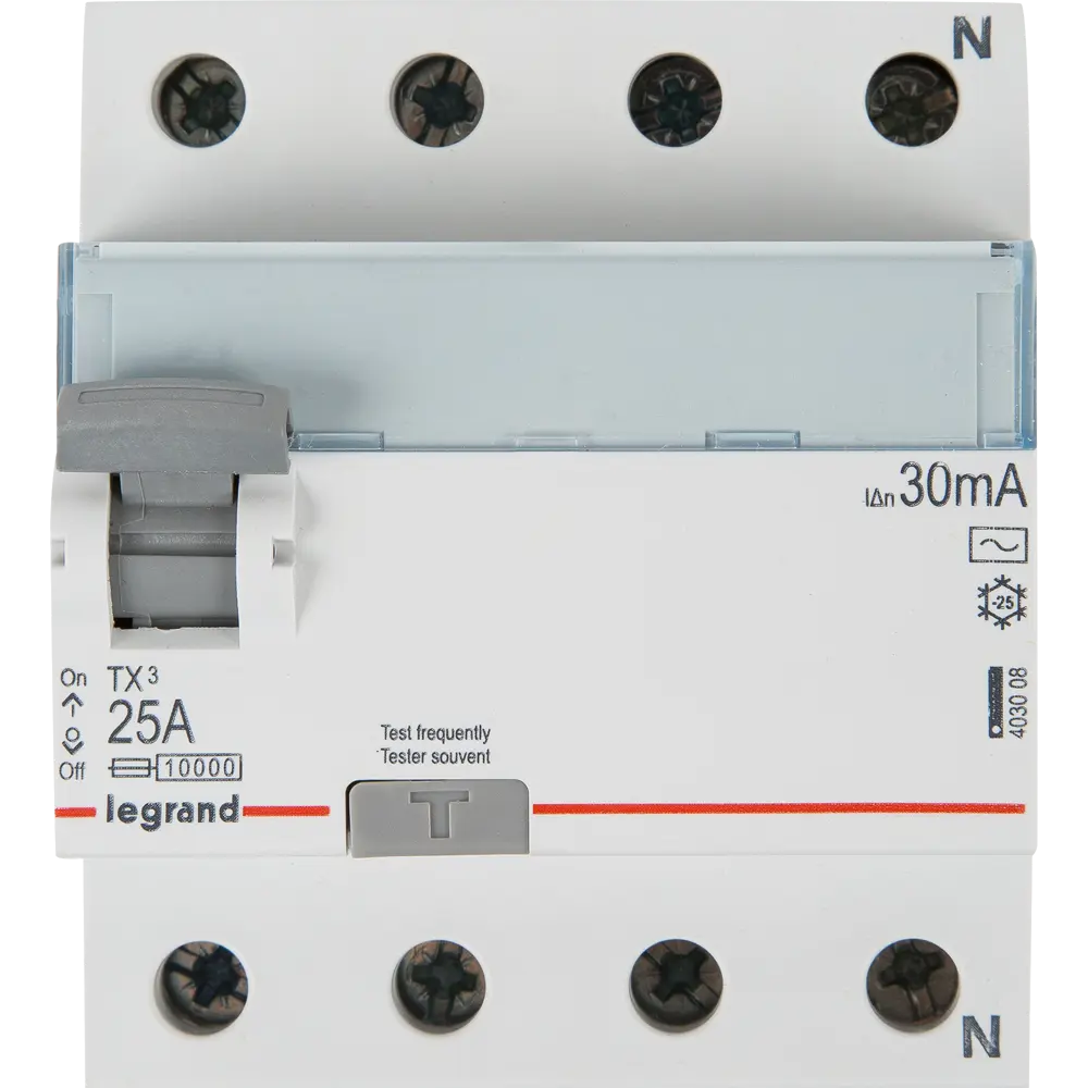 УЗО Legrand TX3 3P N 25 A 30 мА 10 кА AC 403008 10307241 STLM-2088976  - Вид №1