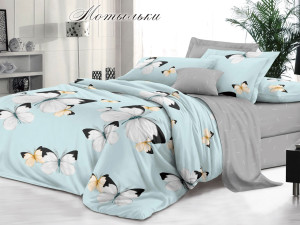 90356769 Комплект постельного белья Bella Vita Luxe 1192-Мотыльки двуспальный хлопок цвет разноцветный STLM-0198719 ЭЛЬФ