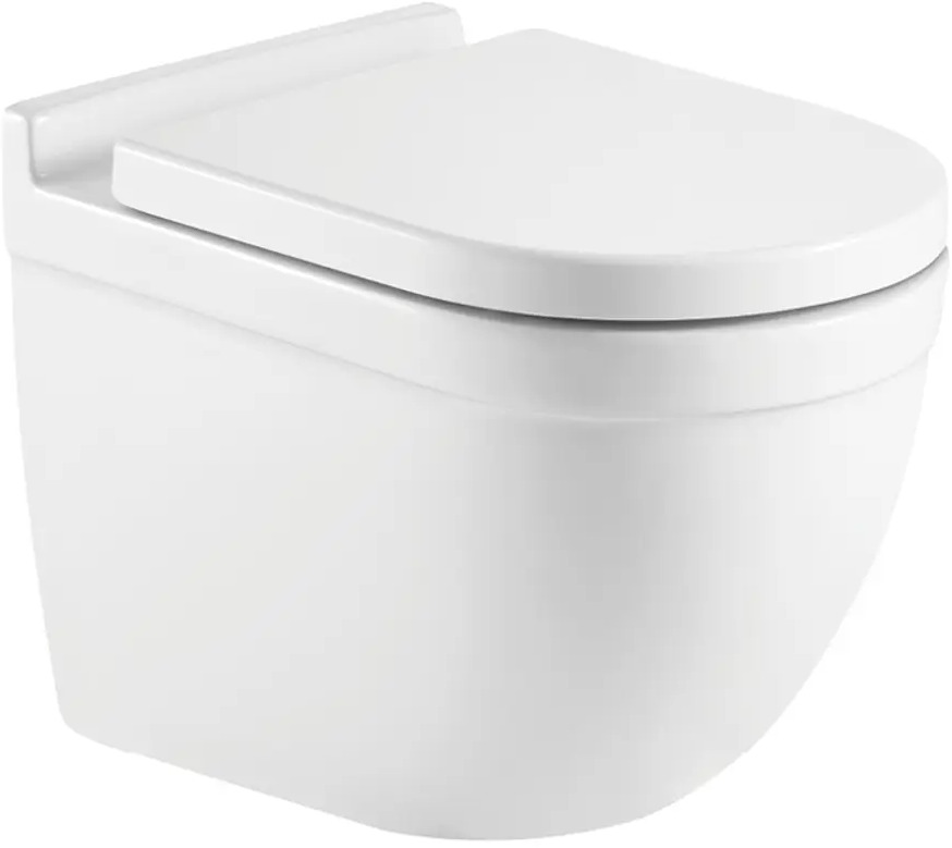 90736235 Унитаз подвесной Azario AZ-0017 E-R безободковый с сиденьем микролифт STLM-0361180