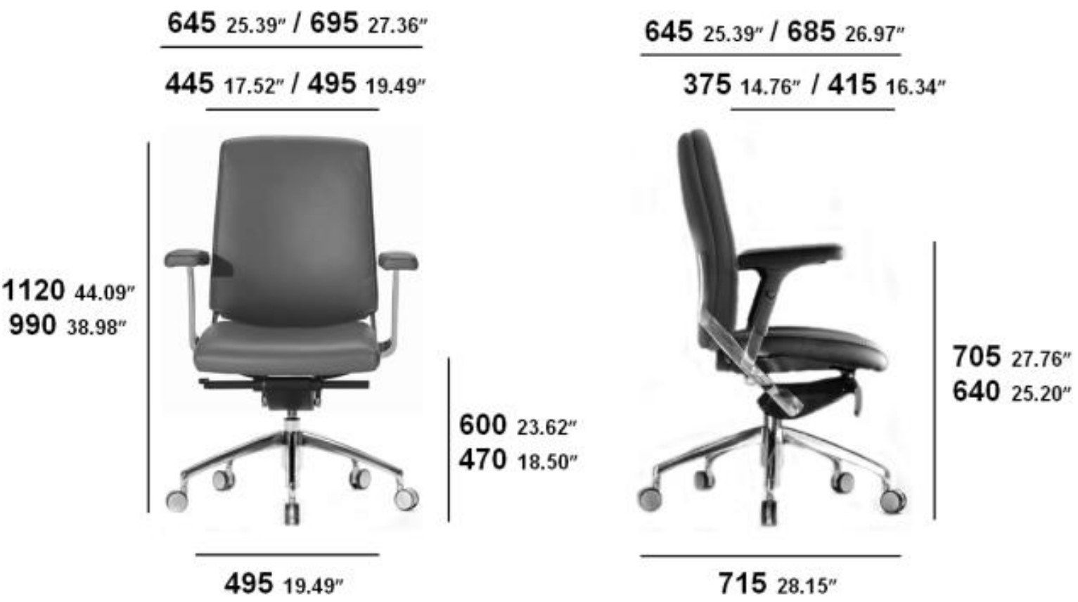 Кожаный операционный офисный стул SITIA Black Or White ARCH-00002677 - Вид №2