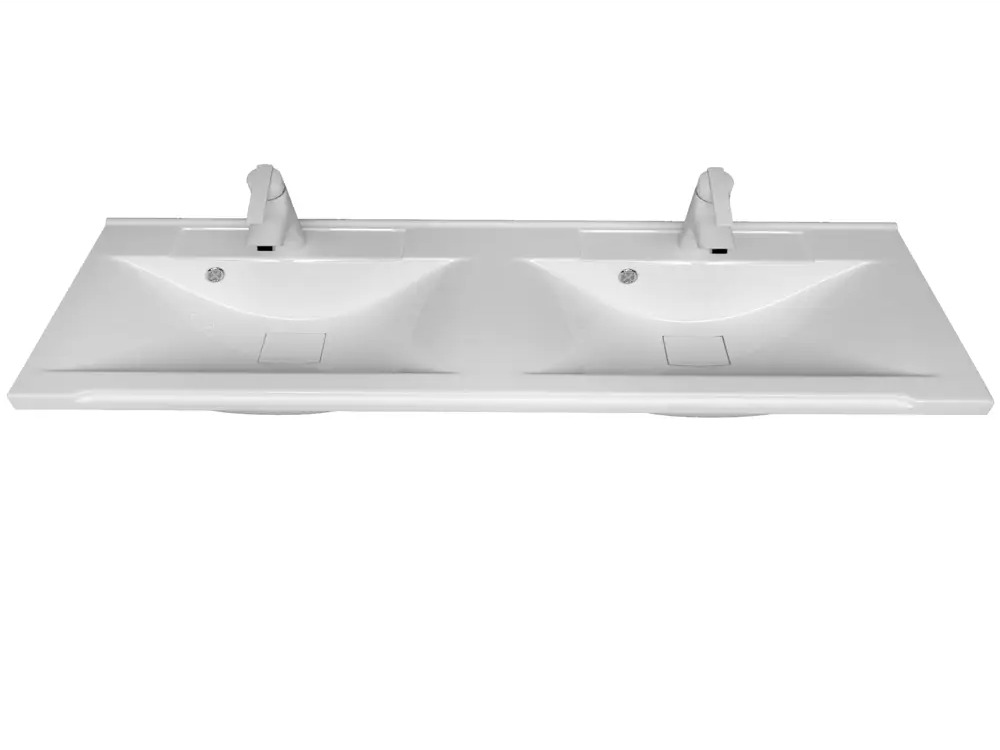 91422991 Раковина двойная встраиваемая Stella Polar Корвет 120см цвет белый STLM-0973740