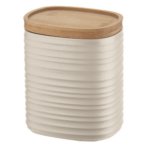 18180079 Банка для хранения с бамбуковой крышкой tierra, 1 л, бежевая Guzzini