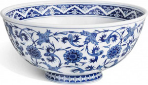 10563172 Meissen Чаша 32см "Роспись восточные цветы" (лим.вып. 75шт, 2013) Фарфор