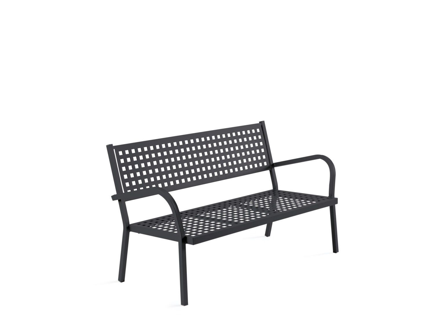 Металлическая садовая скамейка с подлокотниками Vermobil ARCH-00085459 - Вид №14