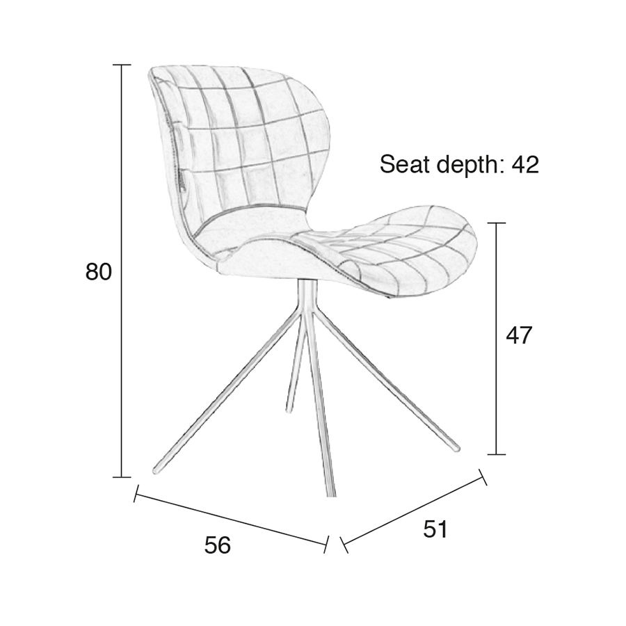 Стул OMG синий Zuiver 1100173 - Вид №7