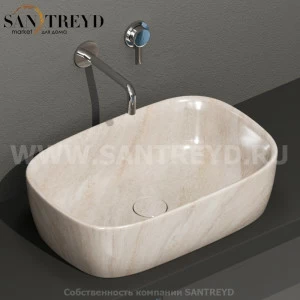 GE044SB Накладная раковина на столешницу  прямоугольная Ceramica Globo GENESIS