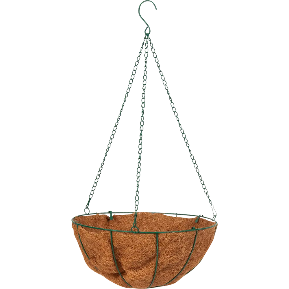 Кашпо подвесное с коковитой Газонcity ø35 h20 см v6.65 л коричневый Коковита STLM-2118669
