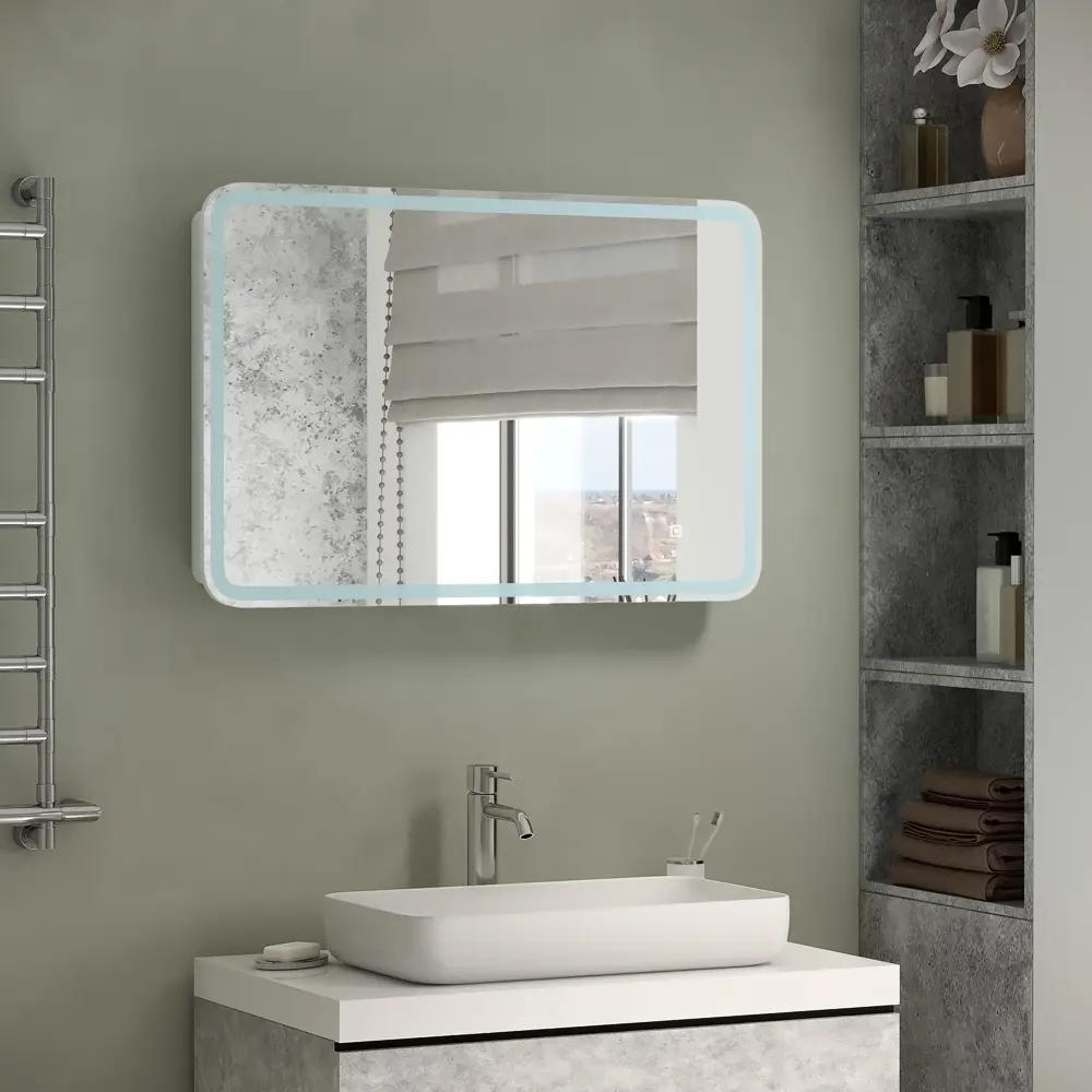 Santreyd Joy — Зеркальный шкаф с подсветкой для ванной 90×53 см 85104660 Joy White LED STLM-0058815 - Вид №10
