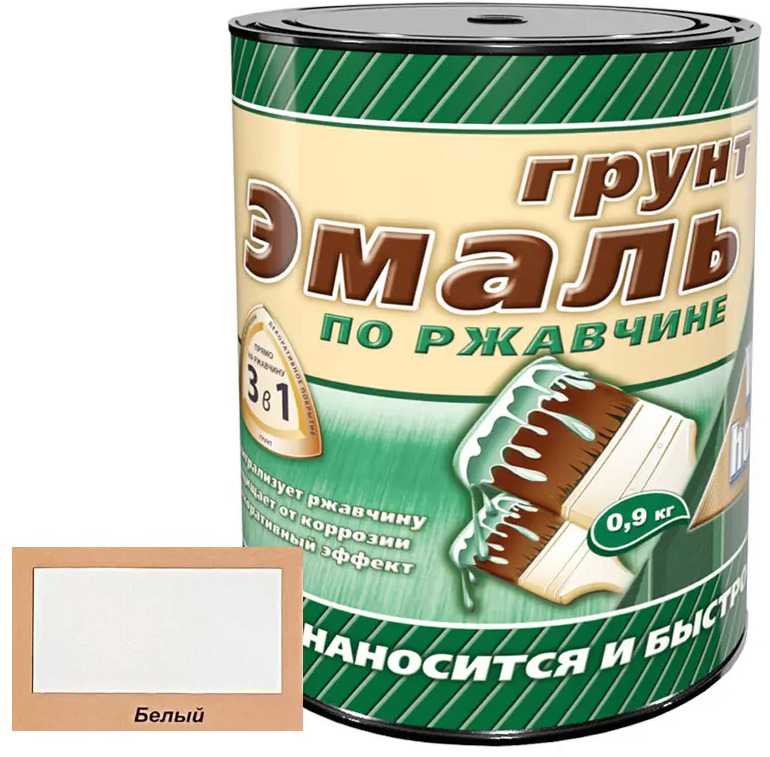 90949836 Грунт-эмаль 3 в 1 WHITE HOUSE 15437 цвет белый 0.9 кг STLM-0427029