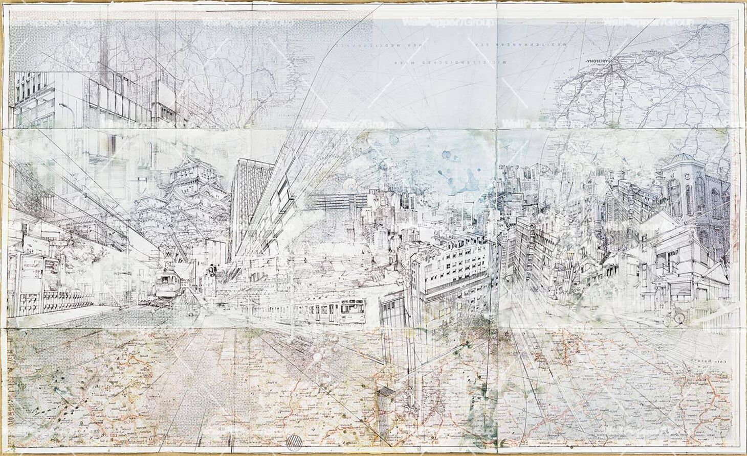 Carta da parati moderna, PVC free, eco-friendly, lavabile WallPepper Moderna-DATE ARCH-00013793