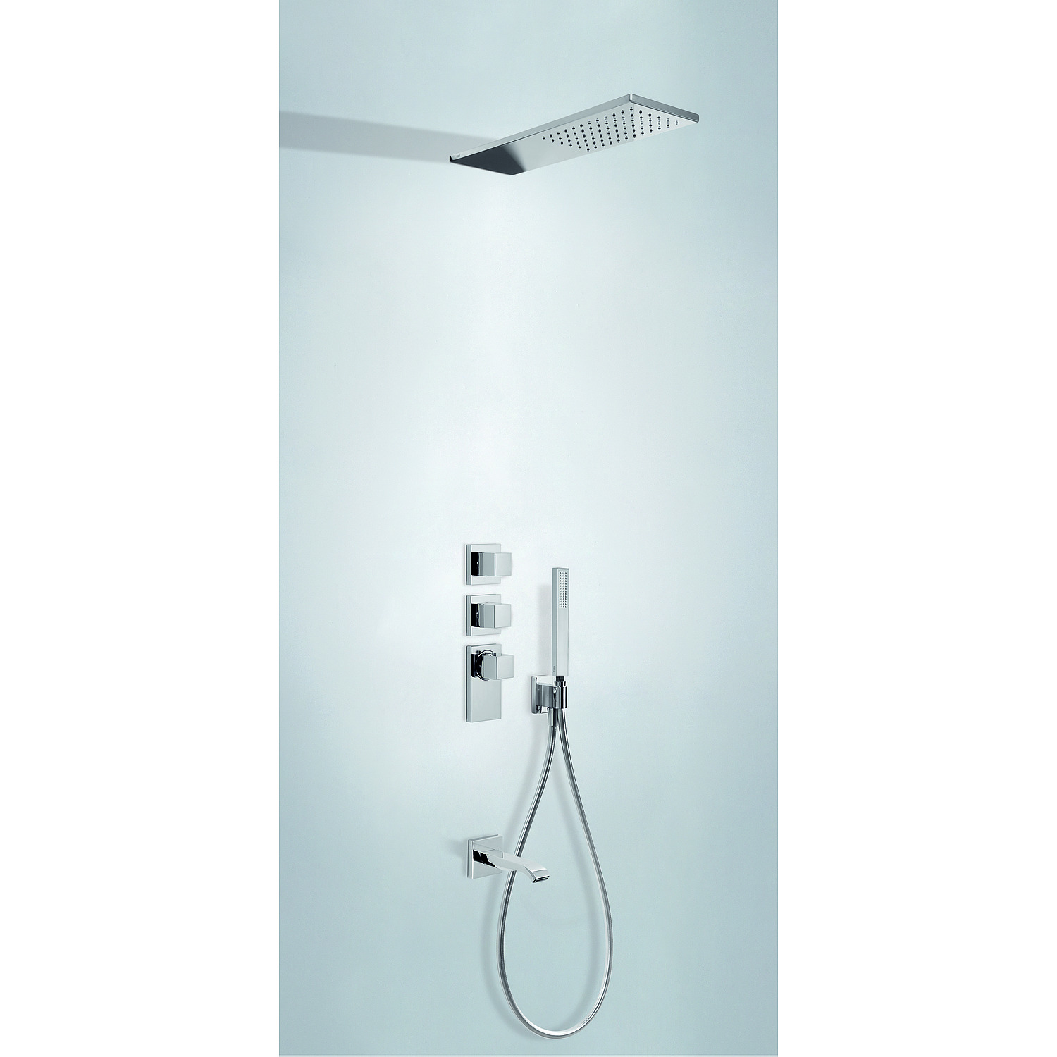 BLOCK SYSTEM Kit de grifo termostático empotrado de 3 vías Block System para bañera y ducha-20625301 TRES Thermostatic