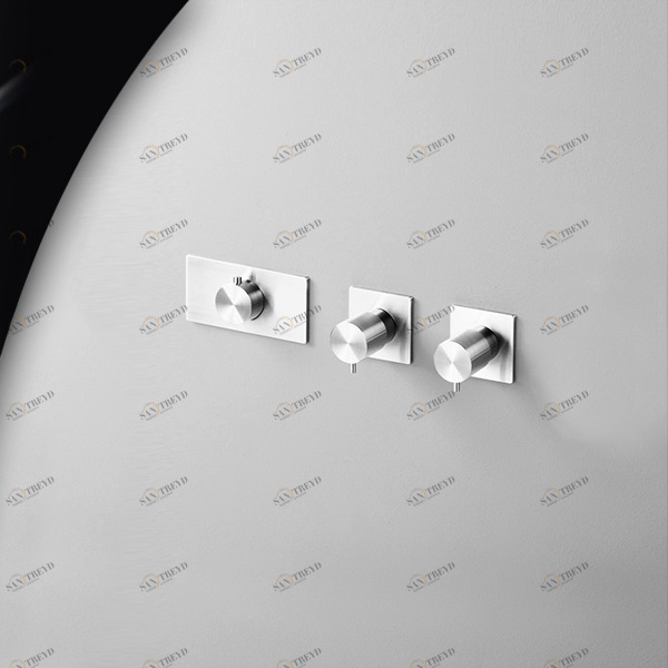 Термостат для душа AICO TER55L серебристый глянцевый Radomonte