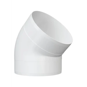 Колено круглое Fonet D125 мм 45 градусов пластик