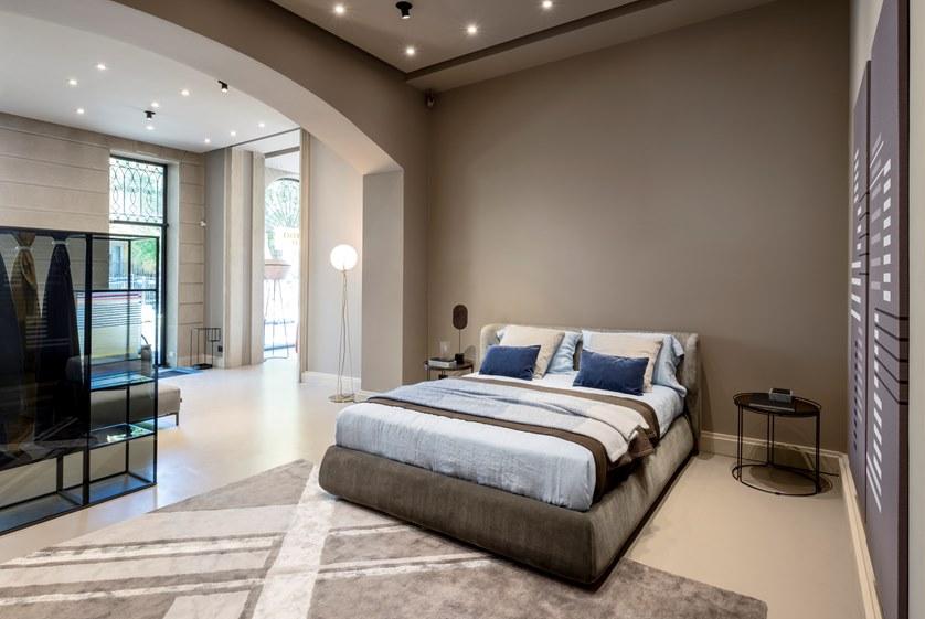 Ditre Italia Двуспальная кровать из ткани с мягким изголовьем Claire sun-id-1448313 - Вид №3