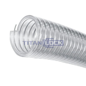 Пищевой нап.-всас. ПВХ рукав, армированный стальной спиралью "LADOGA", внутр.диам.102 мм TL100LG TITAN LOCK